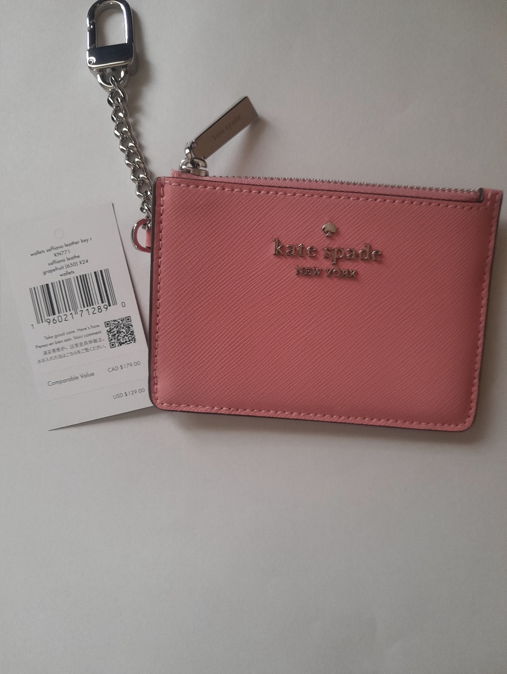 New Kate Spade Key/Tote Clip ID Card Holder šø